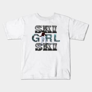 Ski Girl Ski Kids T-Shirt